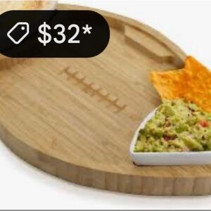 STILL IN BOX- Never used. Bamboo Football-Shaped Serving Platter